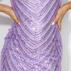 Hello Molly Lavender Sequin Dress